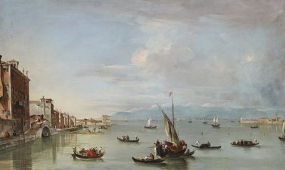 Venedig: die Fondamenta Nuove mit der Lagune und der Insel San Michele, ca. 1758 von Francesco Guardi